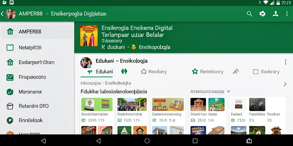 Antarmuka AMPER88 yang menarik dan informatif untuk belajar.