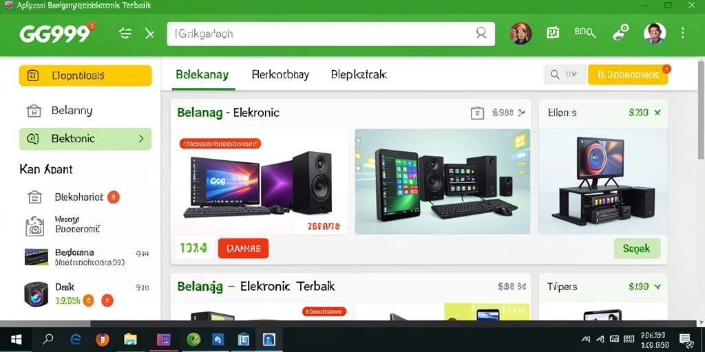 Antarmuka menarik dan fungsional dari aplikasi GG999.