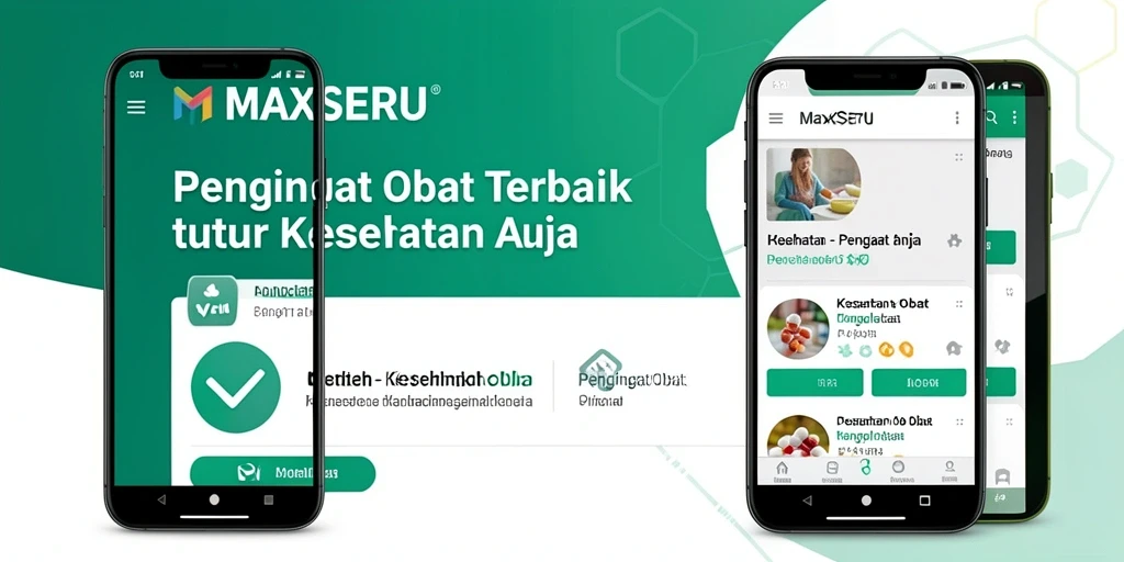 Antarmuka MAXSERU yang mudah digunakan untuk pengingat obat.