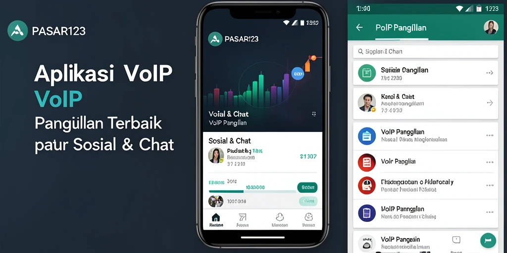 Tampilan antarmuka PASAR123 dengan fitur VoIP Panggilan yang mudah digunakan.