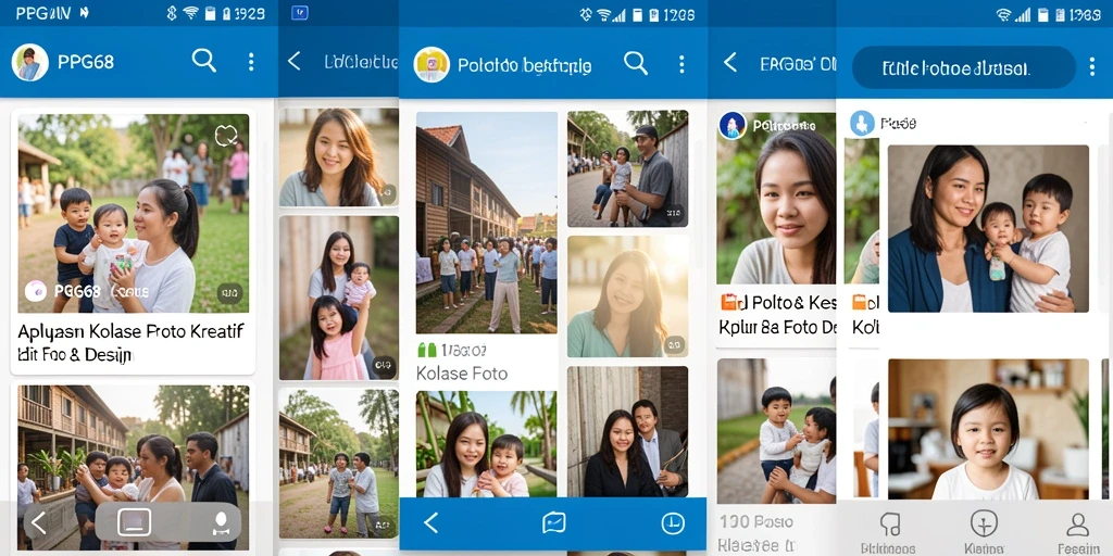 Tampilan antarmuka PGG68 dengan berbagai pilihan kolase foto yang menarik.