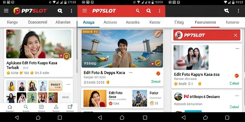 Tampilan antarmuka aplikasi PP7SLOT untuk Edit Foto Kertas Kaca.