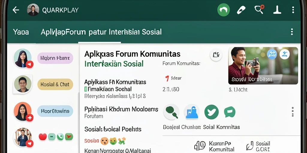 Antarmuka pengguna QUARKPLAY yang menarik dan mudah digunakan.