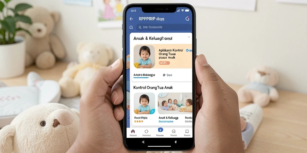 Tampilan antarmuka aplikasi RPRPRP untuk kontrol orang tua.